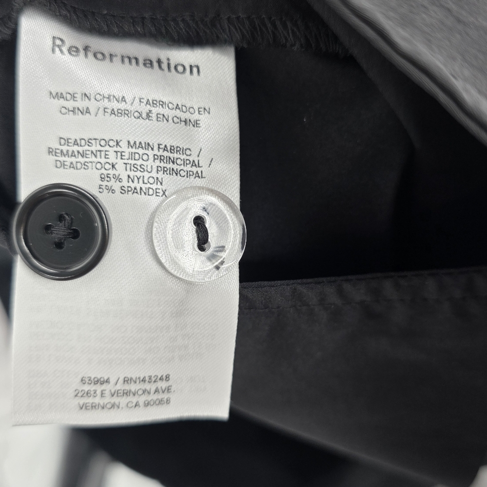 Reformation Black Straight-Leg Jumpsuit Pants - Picture 4 of 7